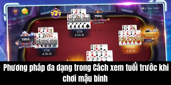 Cách xem tuổi trước khi chơi mậu binh chuyên nghiệp